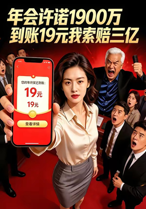 年会许诺1900万，到账19元我索赔三亿（75集）短剧解说推荐好剧